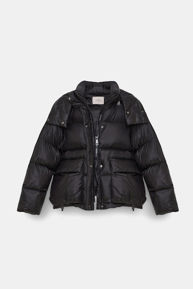 Dorothee Schumacher Quilted nylon down jacket pure black