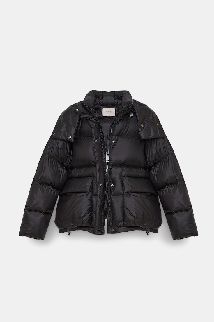 Dorothee Schumacher Quilted nylon down jacket pure black