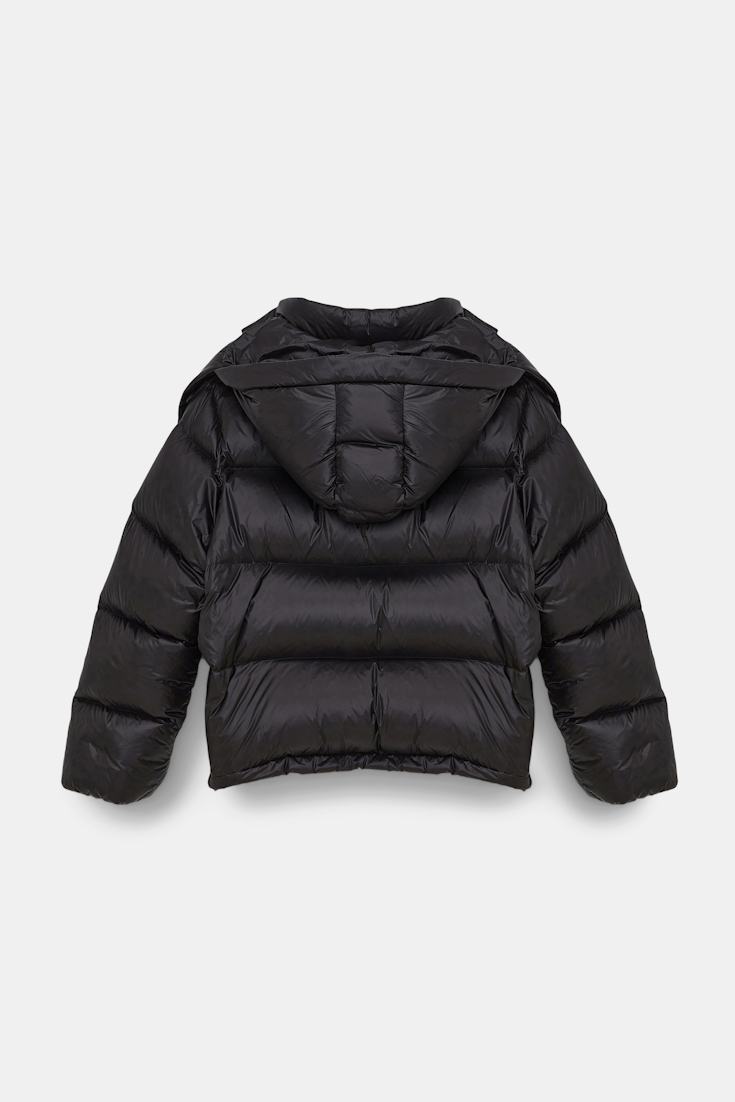 Dorothee Schumacher Quilted nylon down jacket pure black