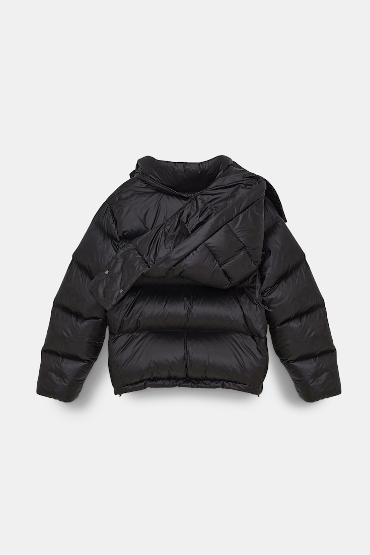 Dorothee Schumacher Quilted nylon down jacket pure black