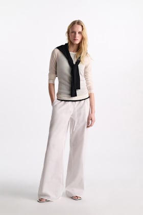 Dorothee Schumacher Hose aus Baumwoll-Popeline pure white
