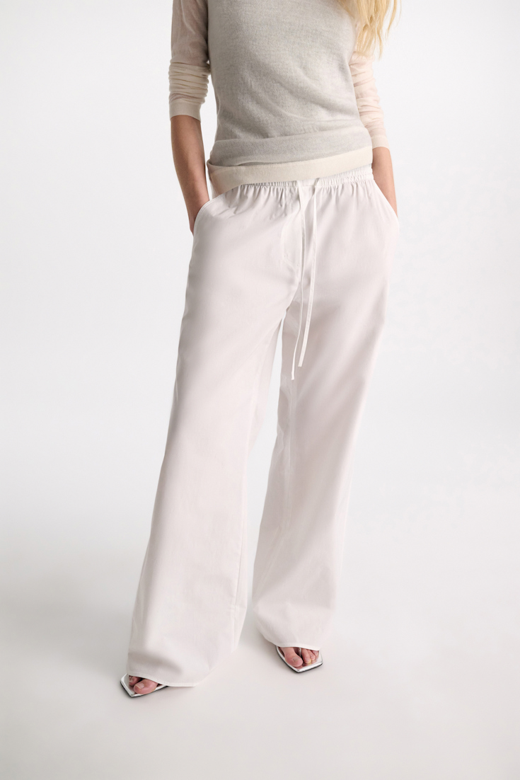 Dorothee Schumacher Cotton-poplin pants pure white