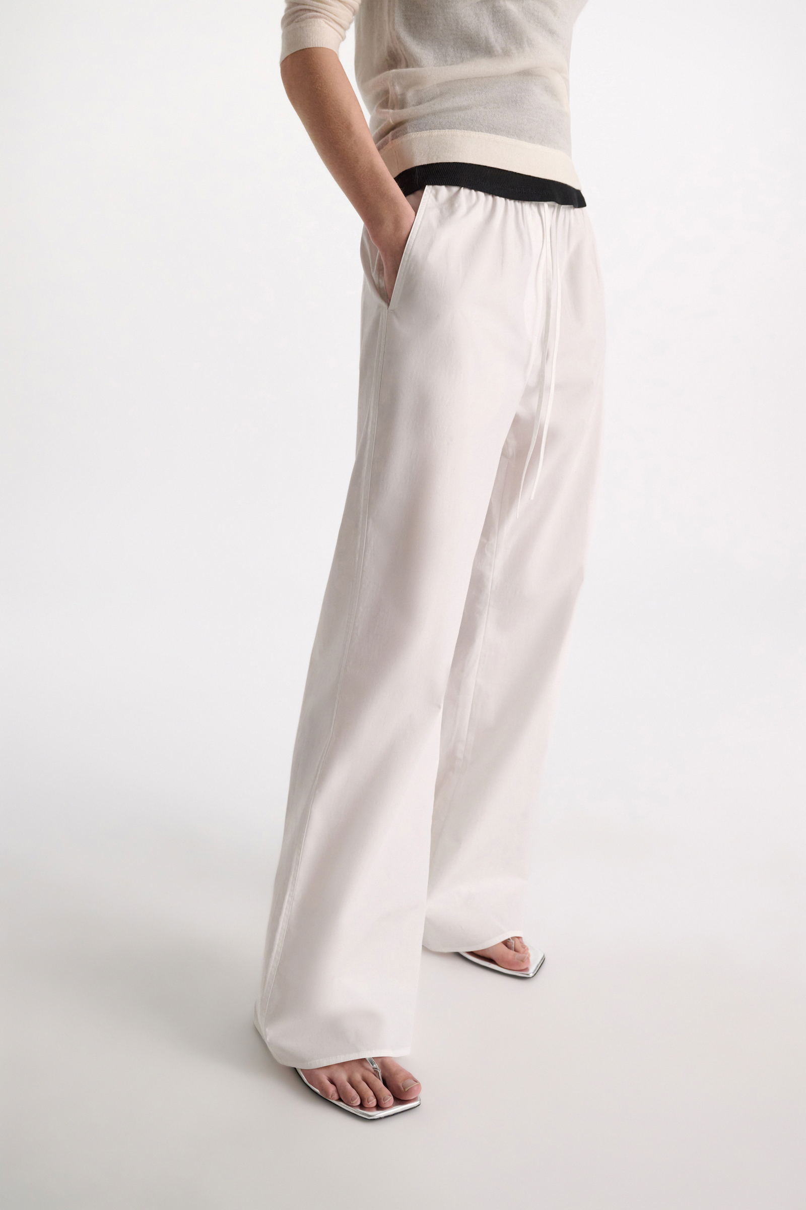 Dorothee Schumacher Cotton-poplin pants pure white