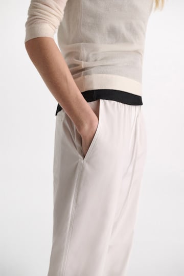 Dorothee Schumacher Hose aus Baumwoll-Popeline pure white
