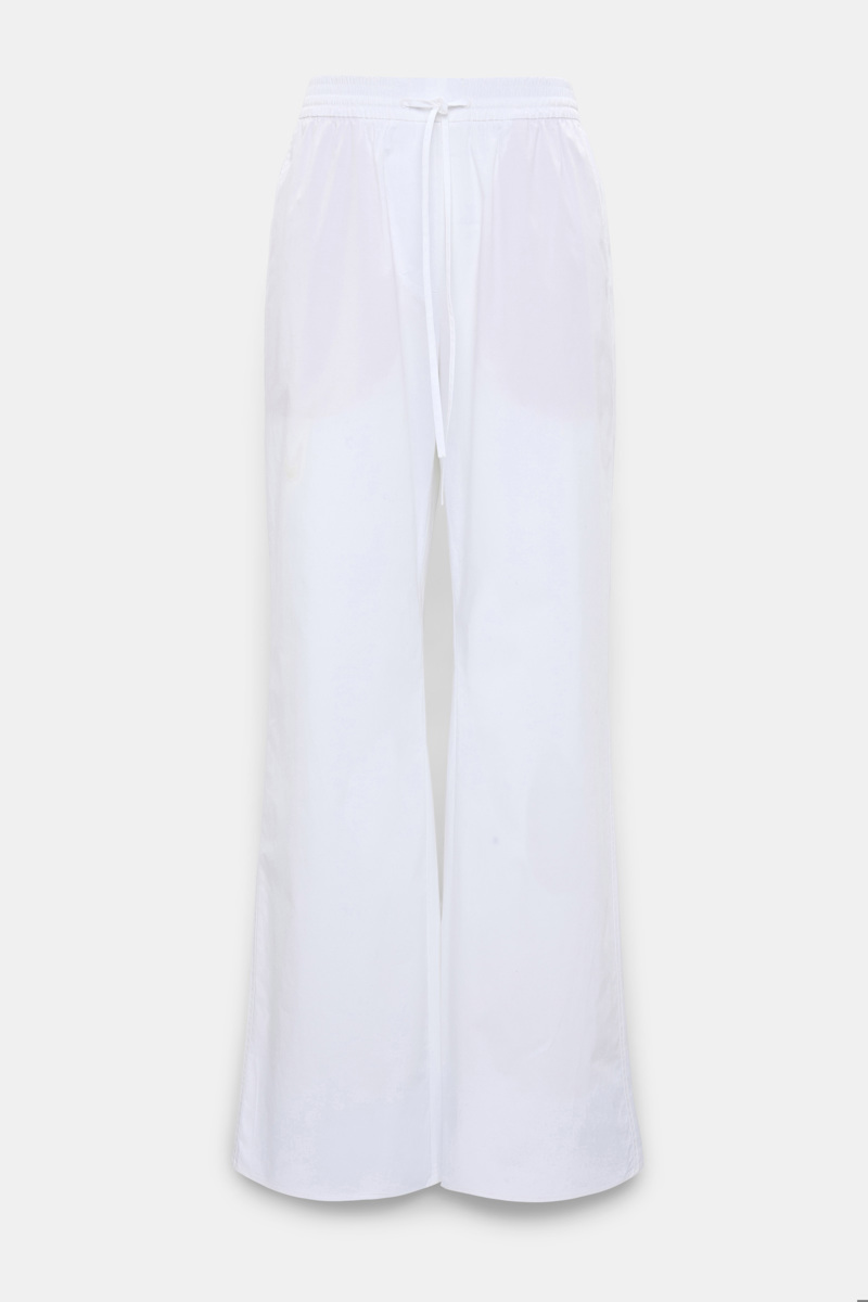 Dorothee Schumacher Women's White Cotton-Poplin Pants Small