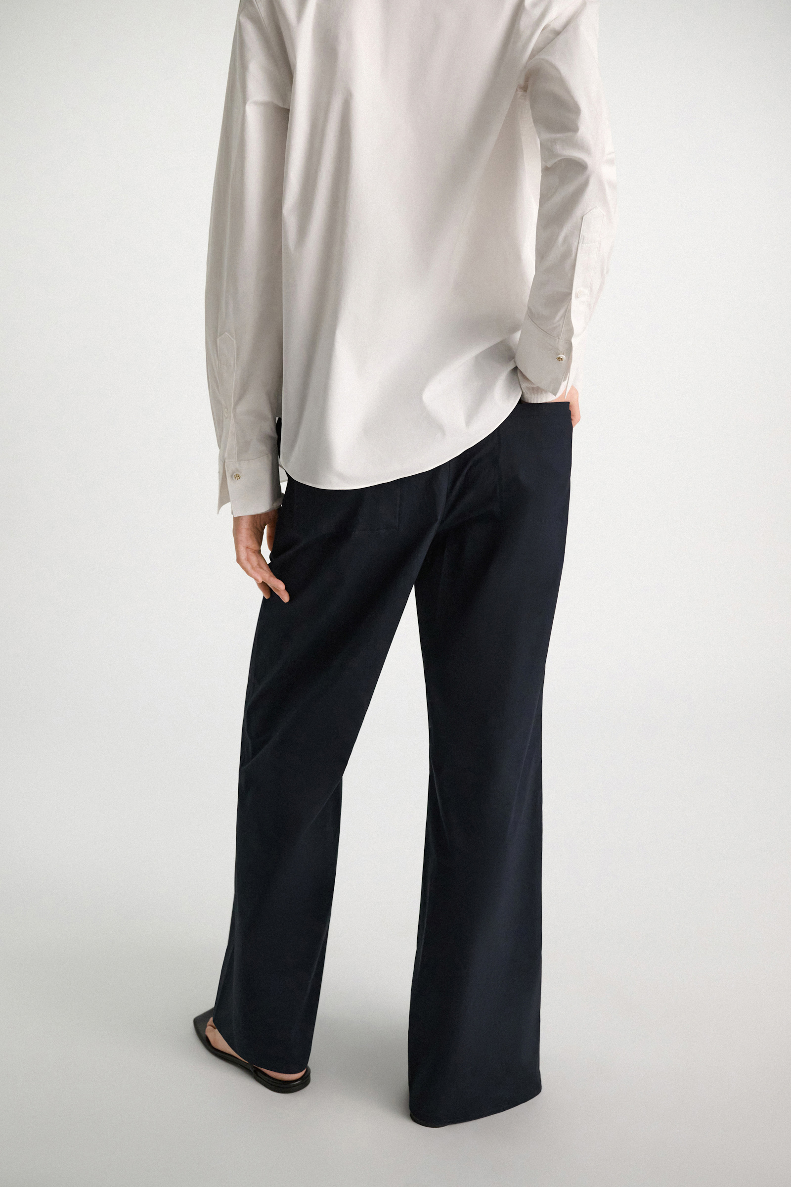 Dorothee Schumacher Cotton-poplin pants dark navy