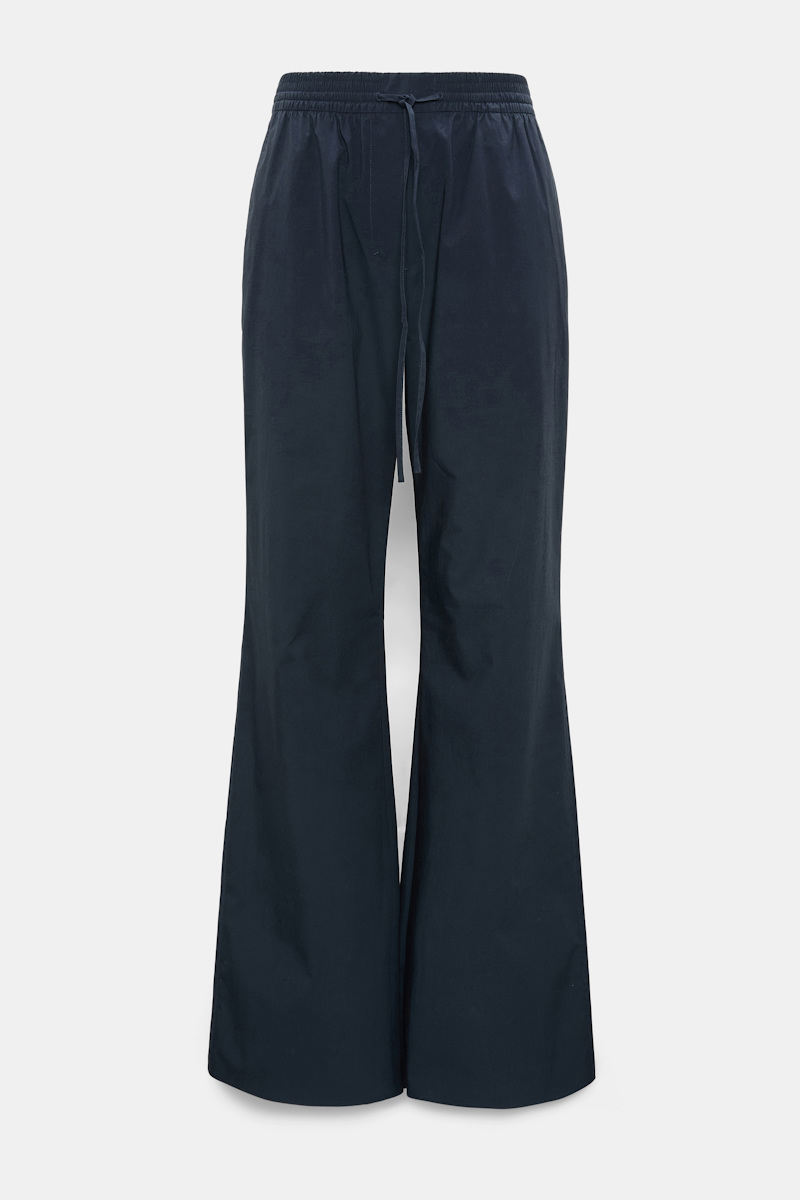 Dorothee Schumacher Women's Blue Cotton-Poplin Pants Medium