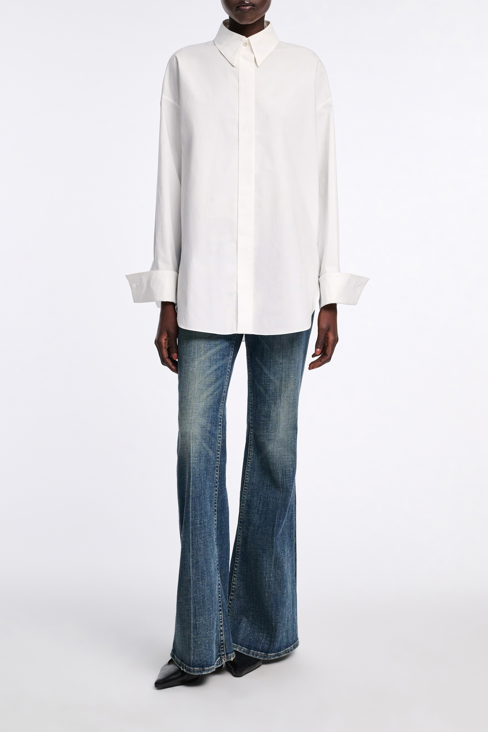 Dorothee Schumacher Oversized Baumwoll-Popeline Hemd pure white