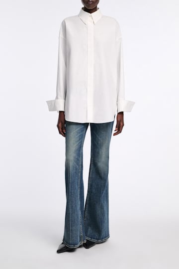 Dorothee Schumacher Oversized Baumwoll-Popeline Hemd pure white