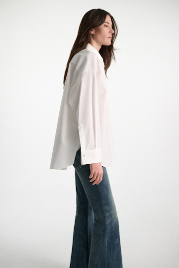 Dorothee Schumacher Oversized Baumwoll-Popeline Hemd pure white