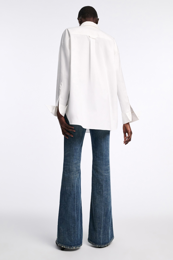 Dorothee Schumacher Oversized Baumwoll-Popeline Hemd pure white