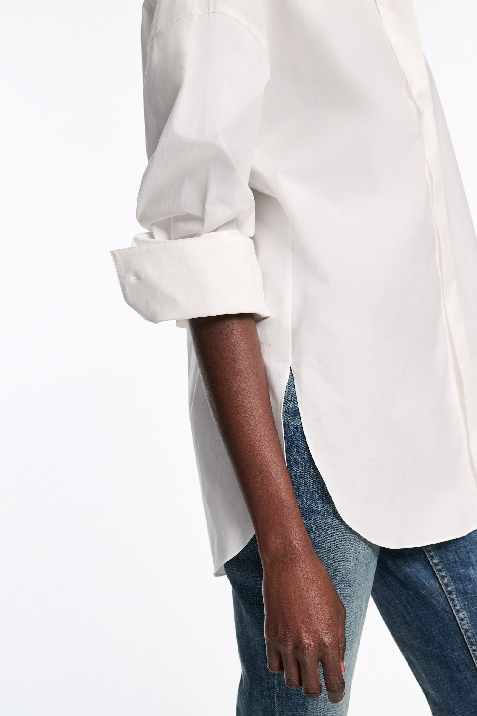 Dorothee Schumacher Oversized Baumwoll-Popeline Hemd pure white
