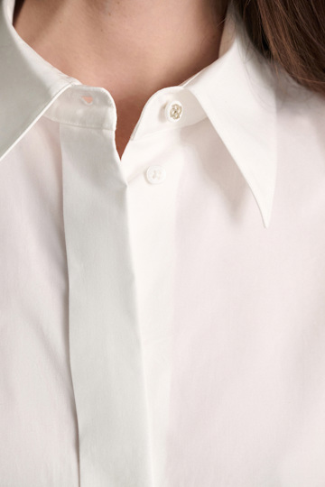 Dorothee Schumacher Oversized Baumwoll-Popeline Hemd pure white