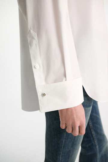 Dorothee Schumacher Oversized Baumwoll-Popeline Hemd pure white