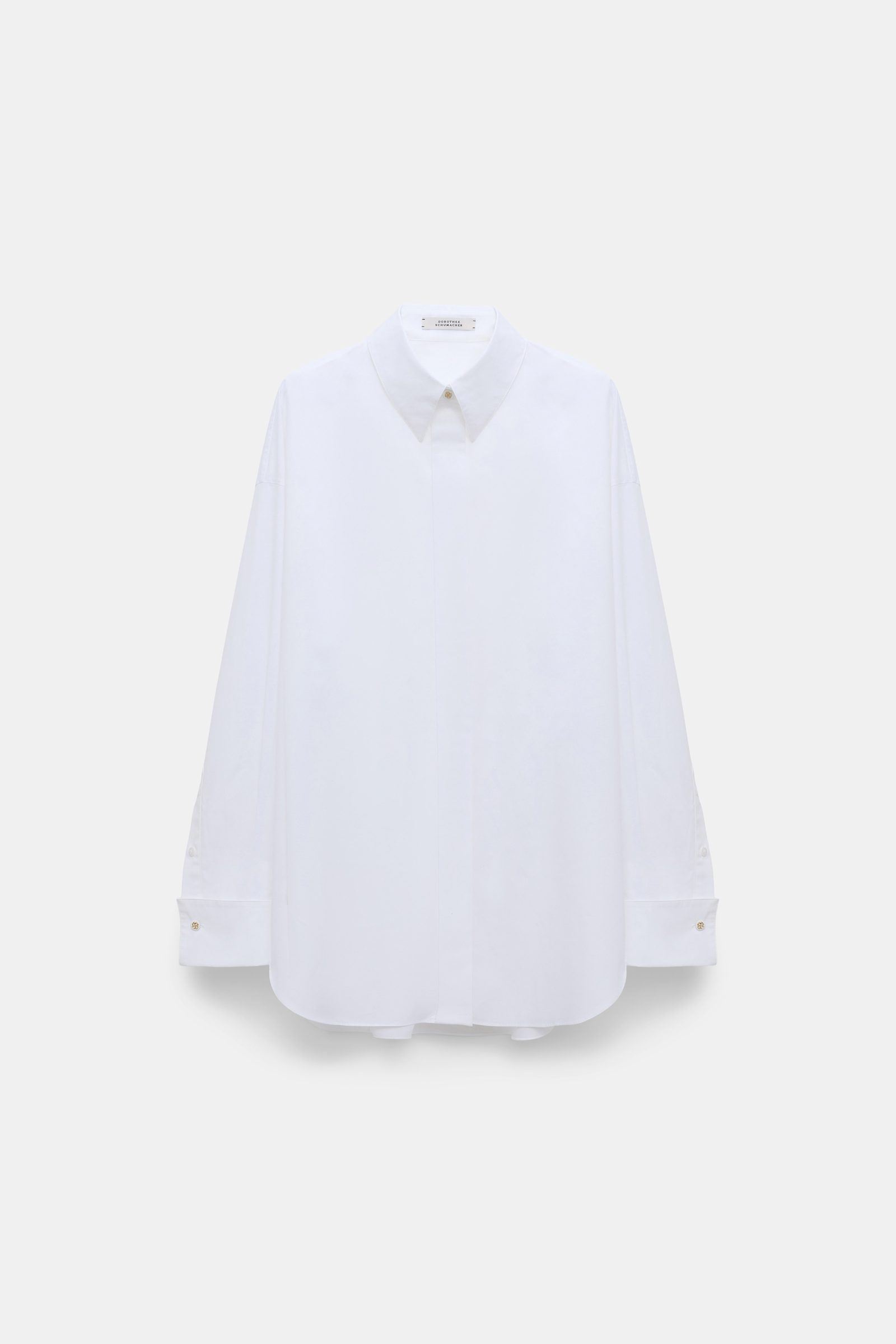 Dorothee Schumacher Oversized Baumwoll-Popeline Hemd pure white