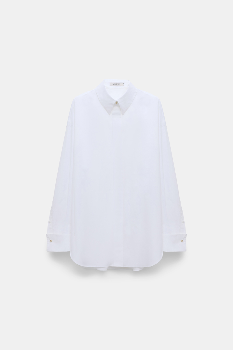 Dorothee Schumacher Oversized Cotton-poplin Shirt In White
