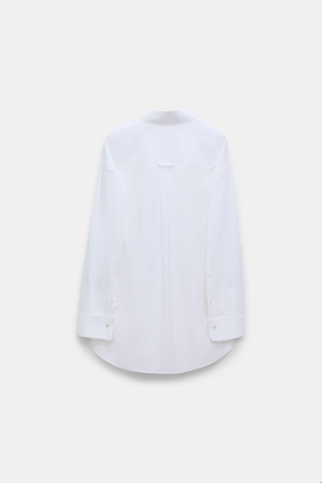 Dorothee Schumacher Oversized Baumwoll-Popeline Hemd pure white