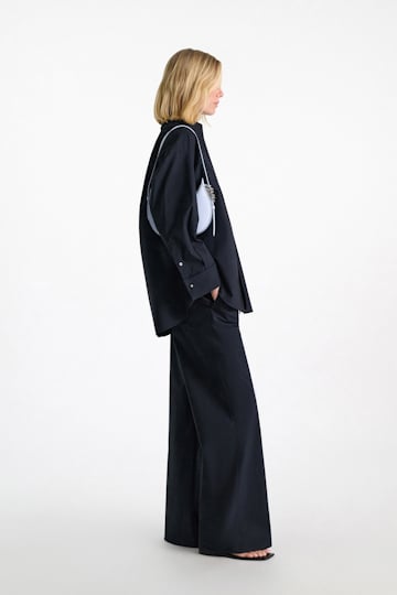 Dorothee Schumacher Oversized Baumwoll-Popeline Hemd dark navy