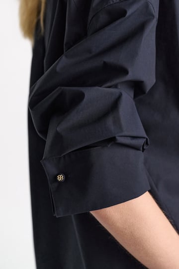 Dorothee Schumacher Oversized Baumwoll-Popeline Hemd dark navy