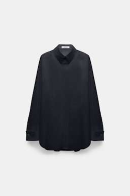 Dorothee Schumacher Oversized cotton-poplin shirt dark navy