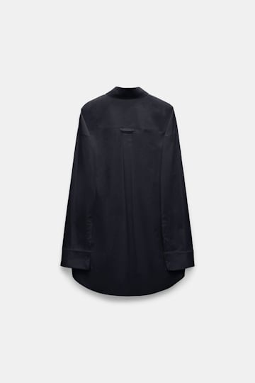 Dorothee Schumacher Oversized Baumwoll-Popeline Hemd dark navy
