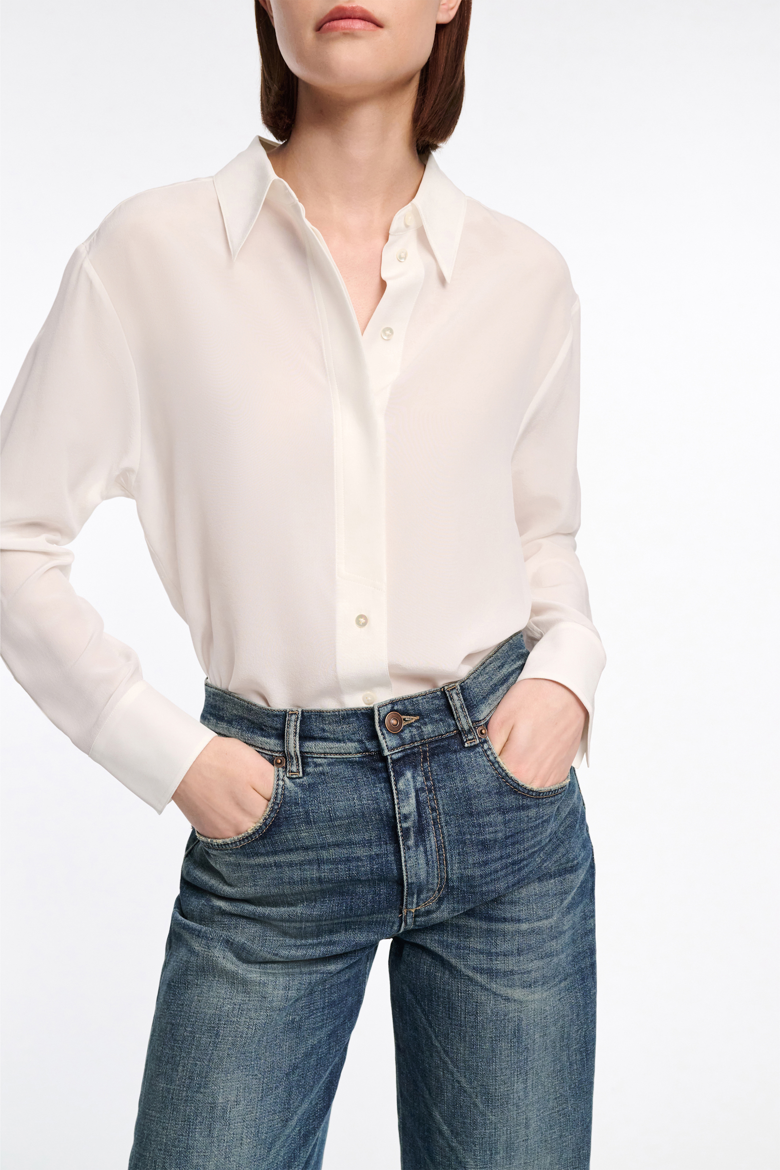 Dorothee Schumacher Silk blouse camellia white