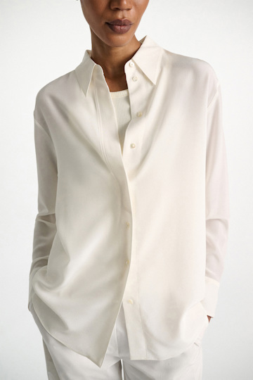 Dorothee Schumacher Seidenbluse camellia white