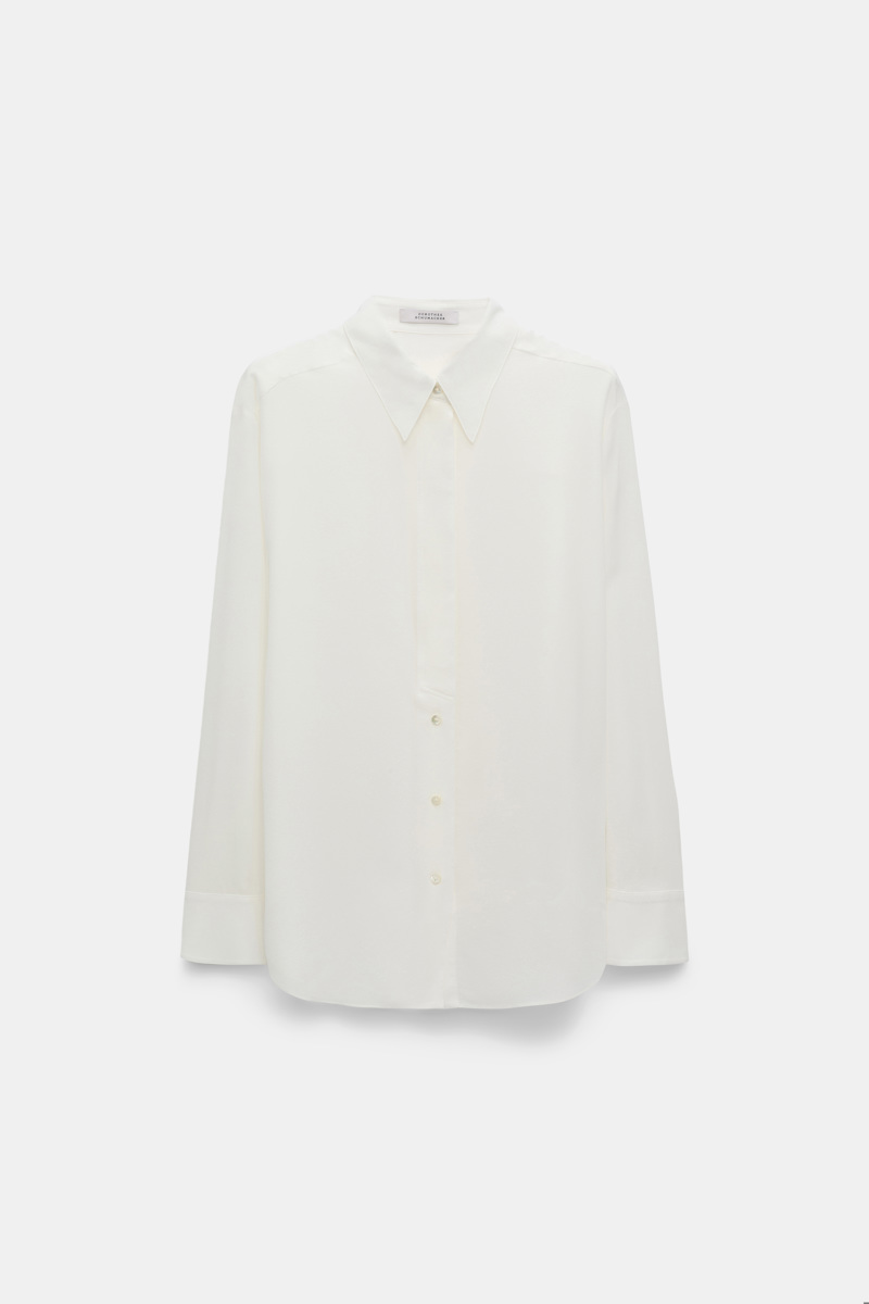 Dorothee Schumacher Women's White Silk Blouse Medium