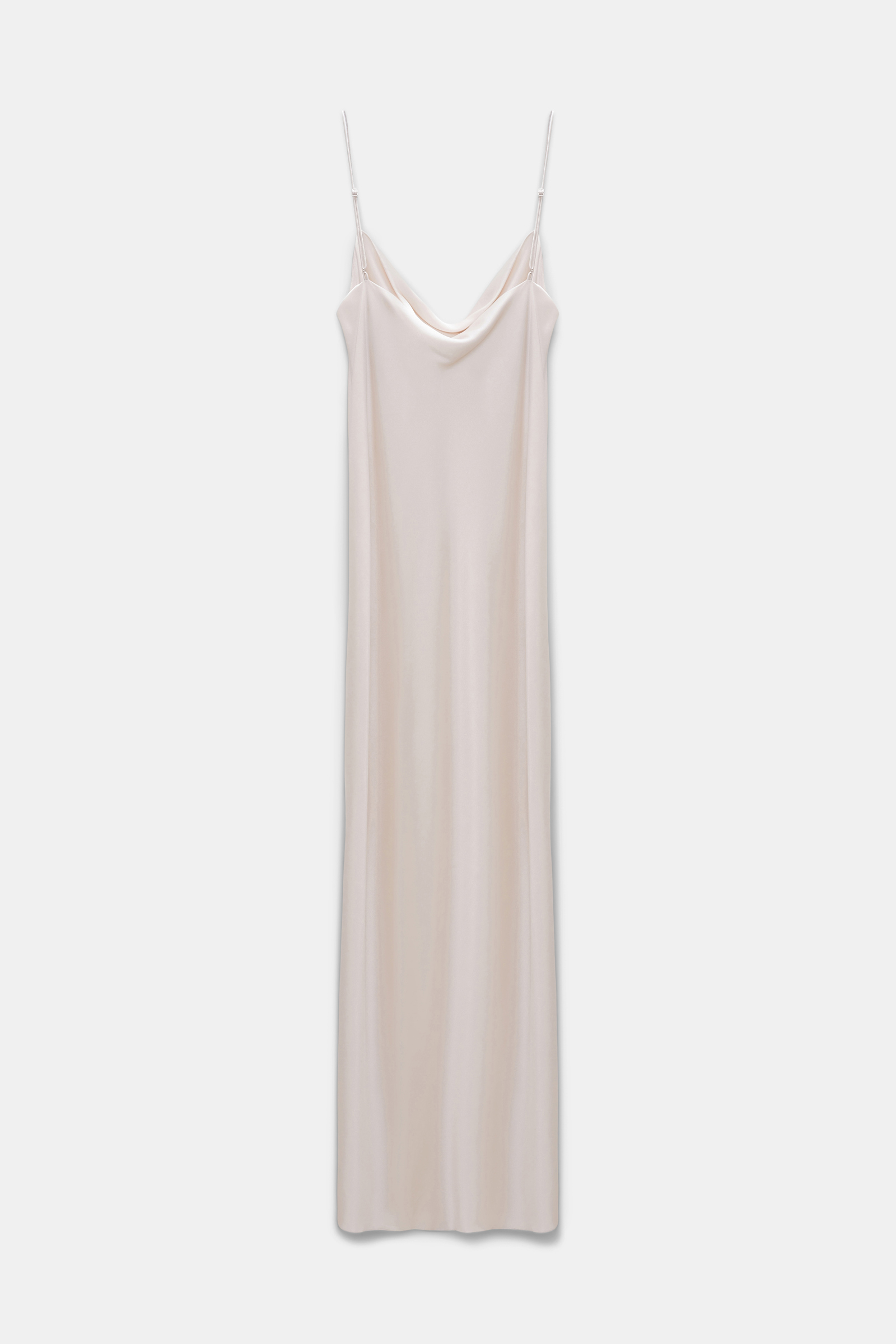 Dorothee Schumacher DRAPED FRONT SATIN DRESS natural white