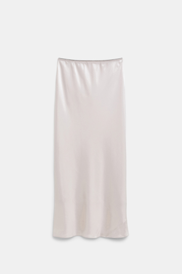 Dorothee Schumacher Stretch silk-satin midi-skirt natural white