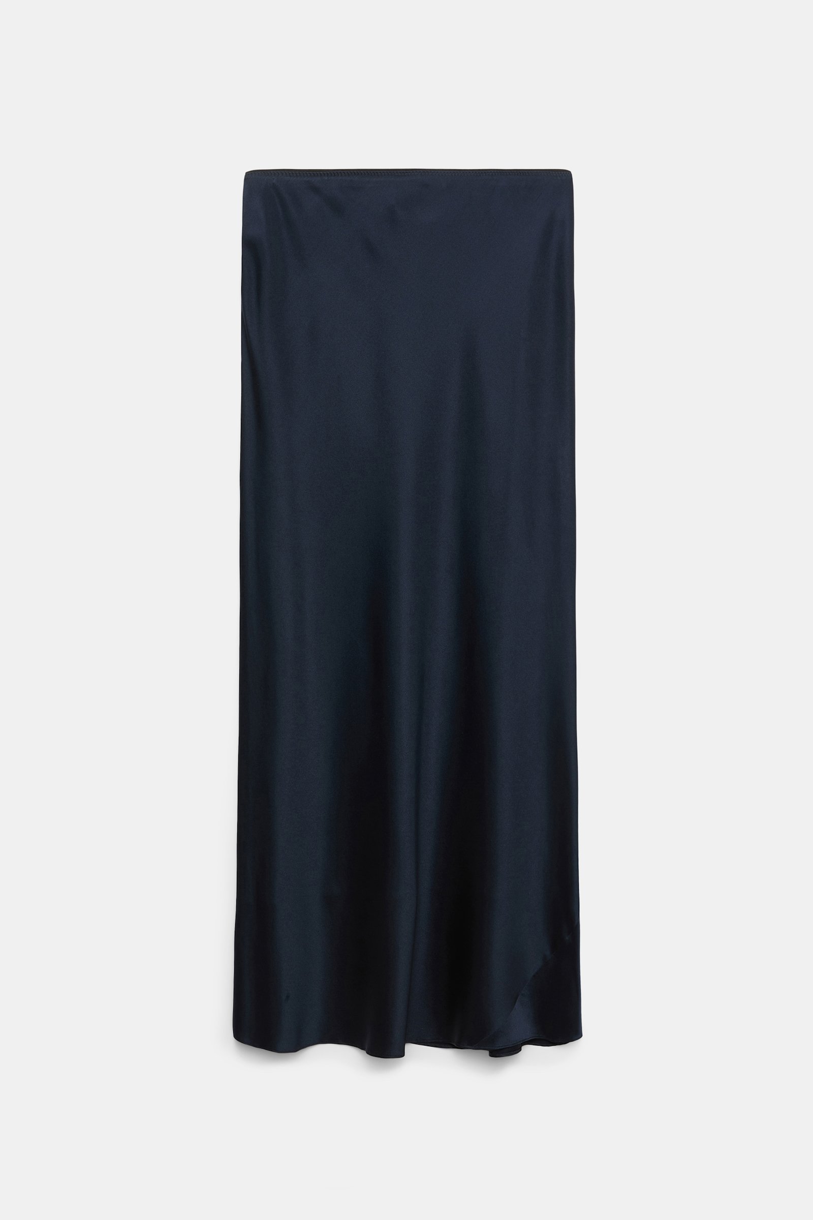 Dorothee Schumacher Rock aus Satin mit Bias-Cut dark navy