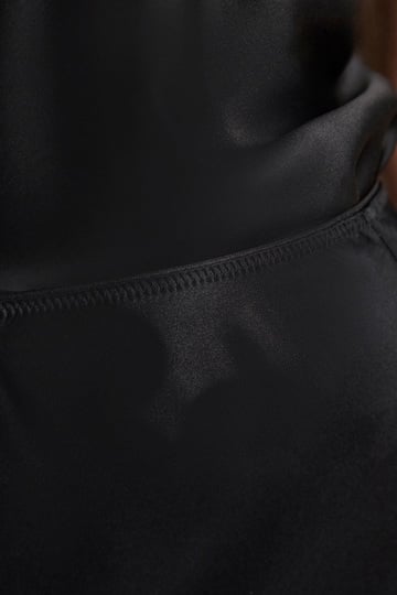 Dorothee Schumacher Stretch silk-satin midi-skirt pure black