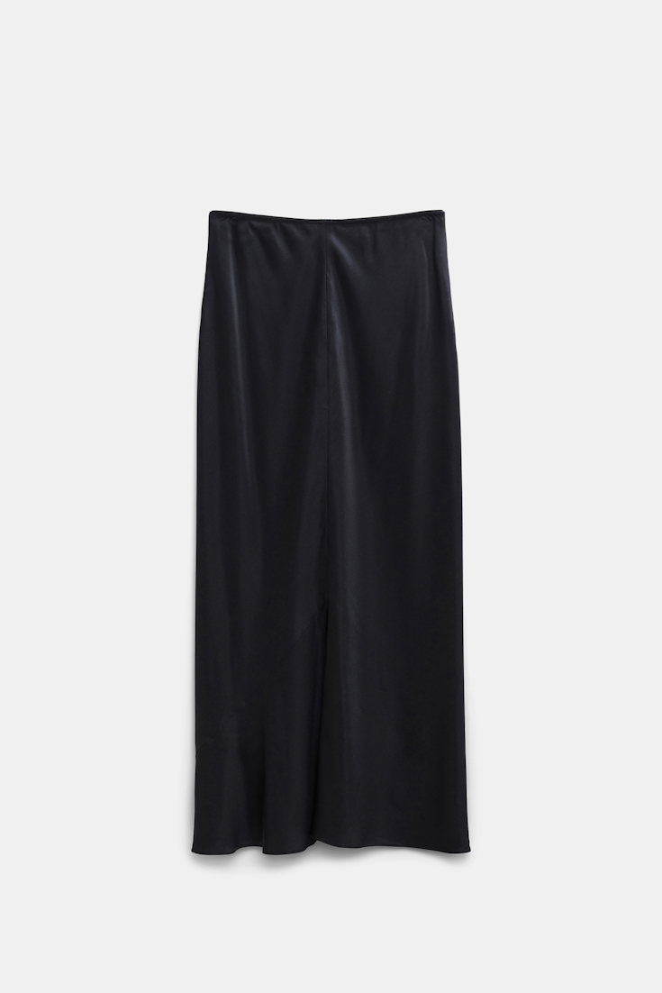 Dorothee Schumacher SATIN MIDI-SKIRT pure black