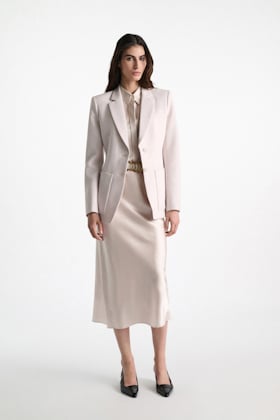 Dorothee Schumacher Stretch silk satin blouse natural white