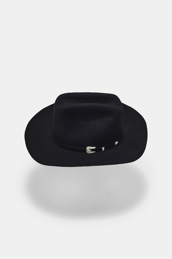 Dorothee Schumacher Felted wool hat pure black Model Detail View