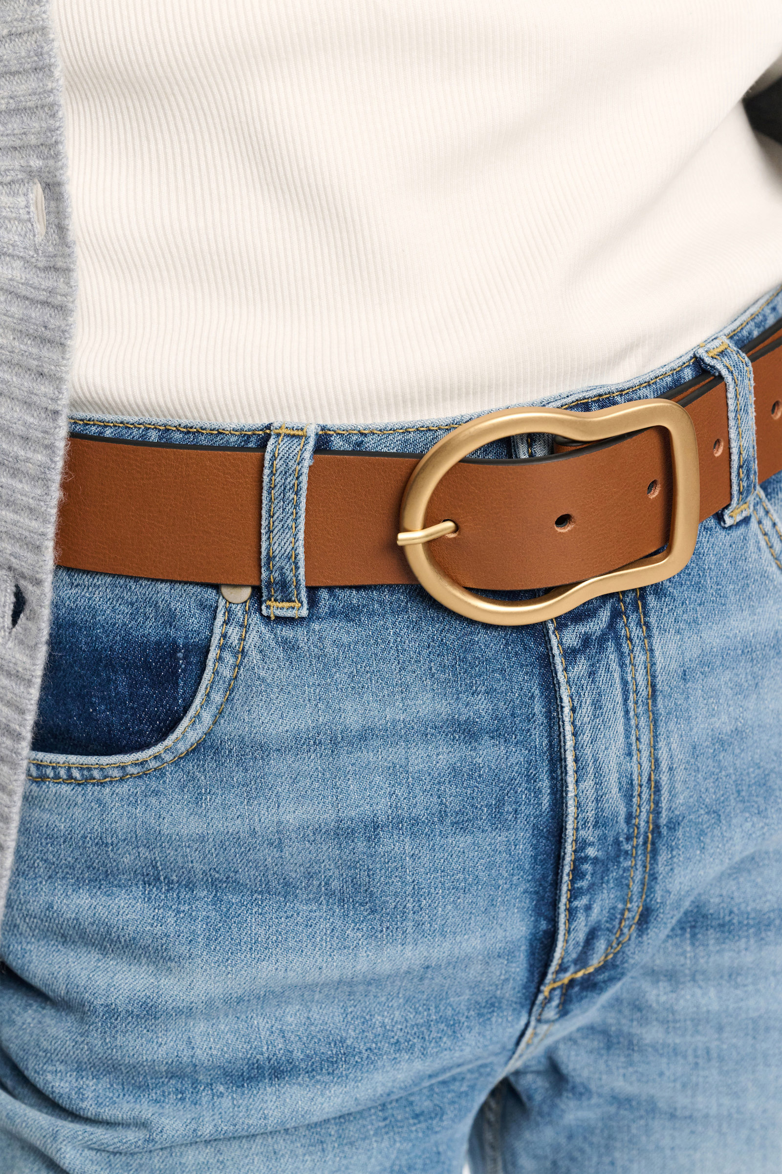 Dorothee Schumacher LEATHER BELT WITH SIGNATURE BUCKLE true cognac