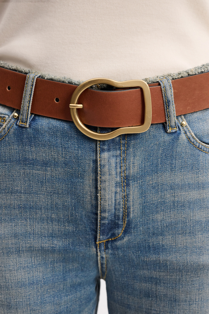 Dorothee Schumacher LEATHER BELT WITH SIGNATURE BUCKLE true cognac