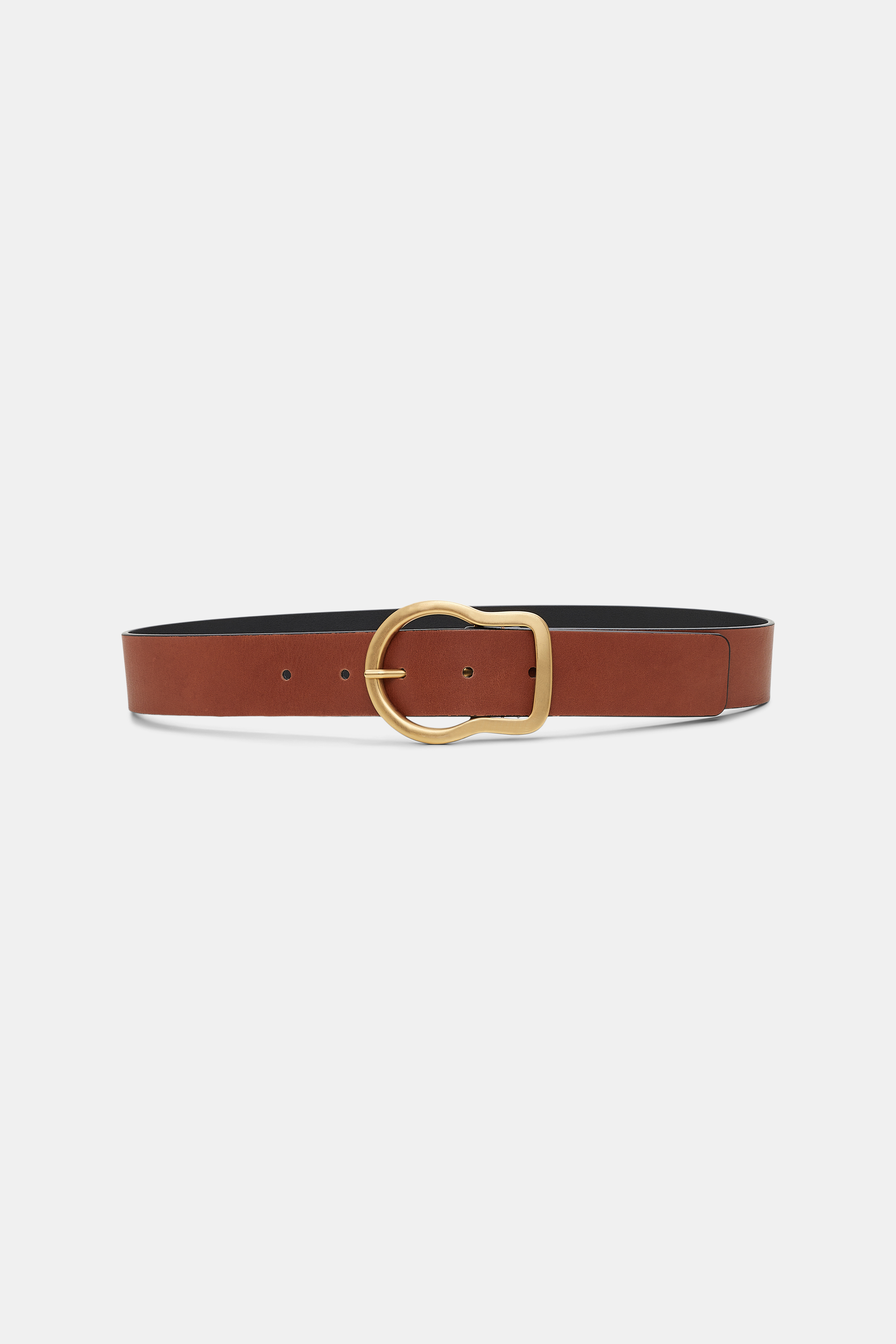 Shop Dorothee Schumacher Leather Belt With Signature Buckle In Brown
