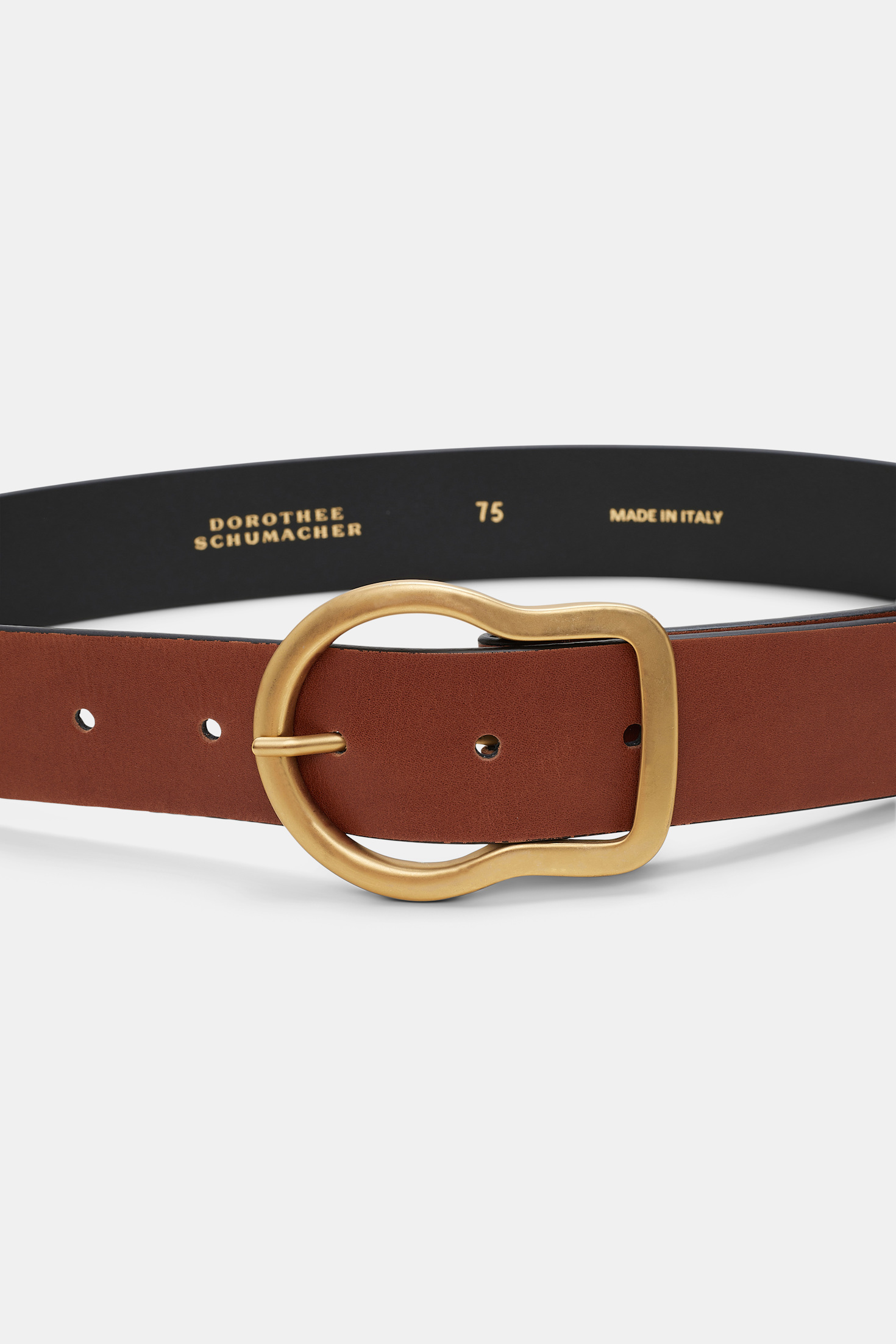 Dorothee Schumacher Pearl Stud Belt in Chocolate main image 1