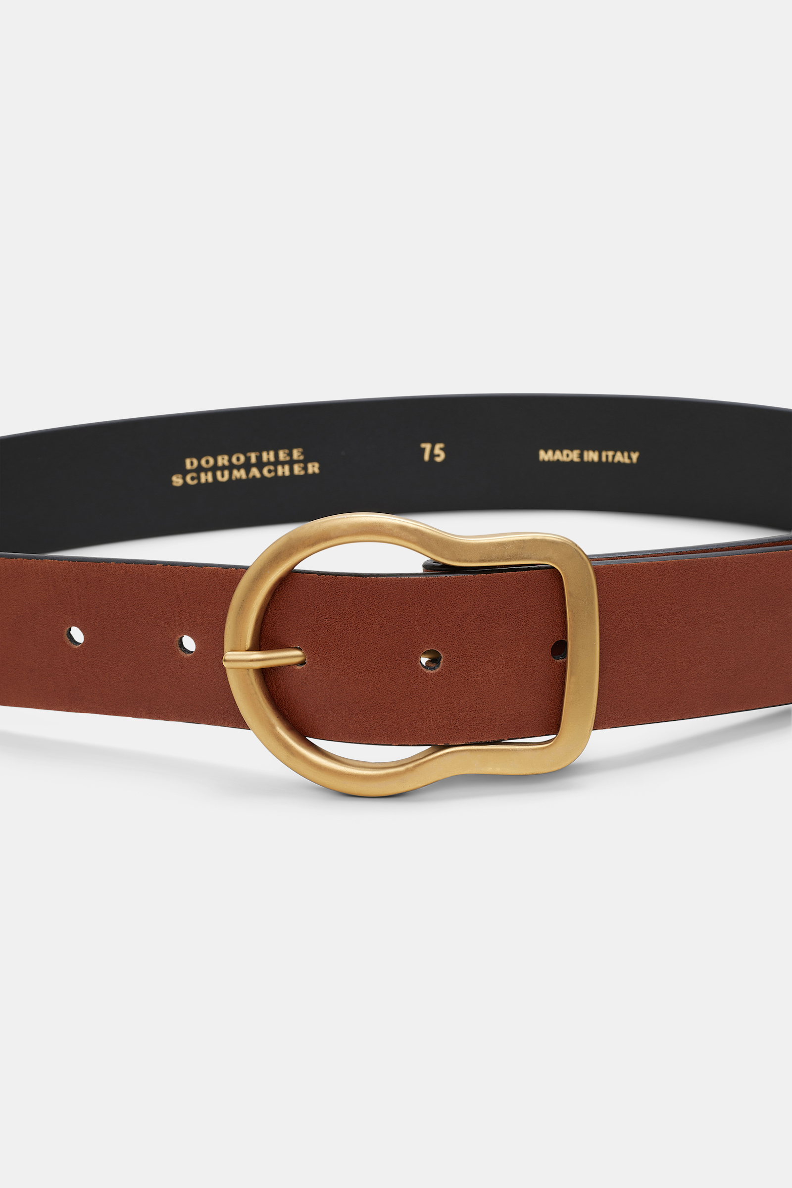 Dorothee Schumacher LEATHER BELT WITH SIGNATURE BUCKLE true cognac