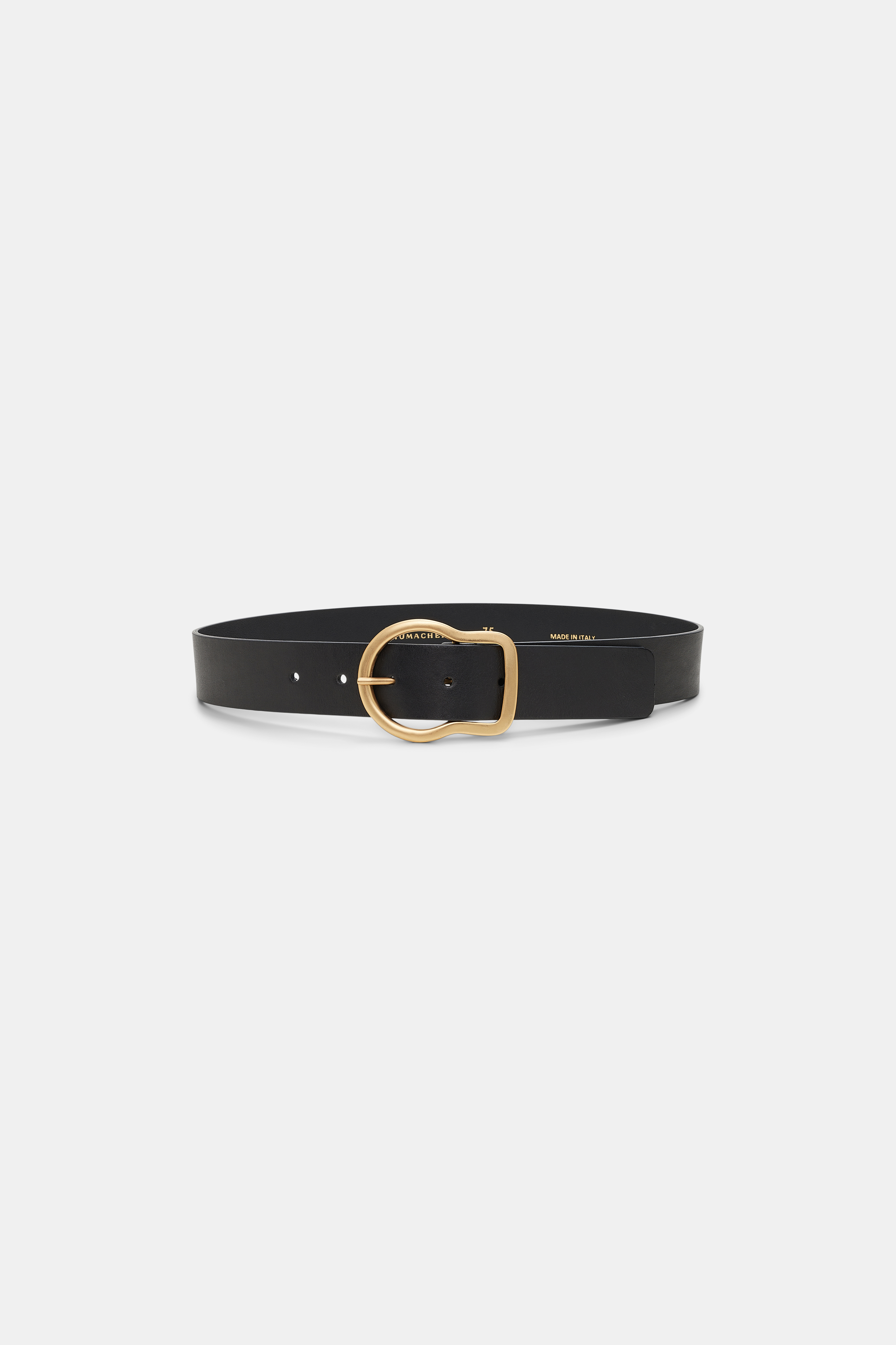 Shop Dorothee Schumacher Leather Belt With Signature Buckle In Black