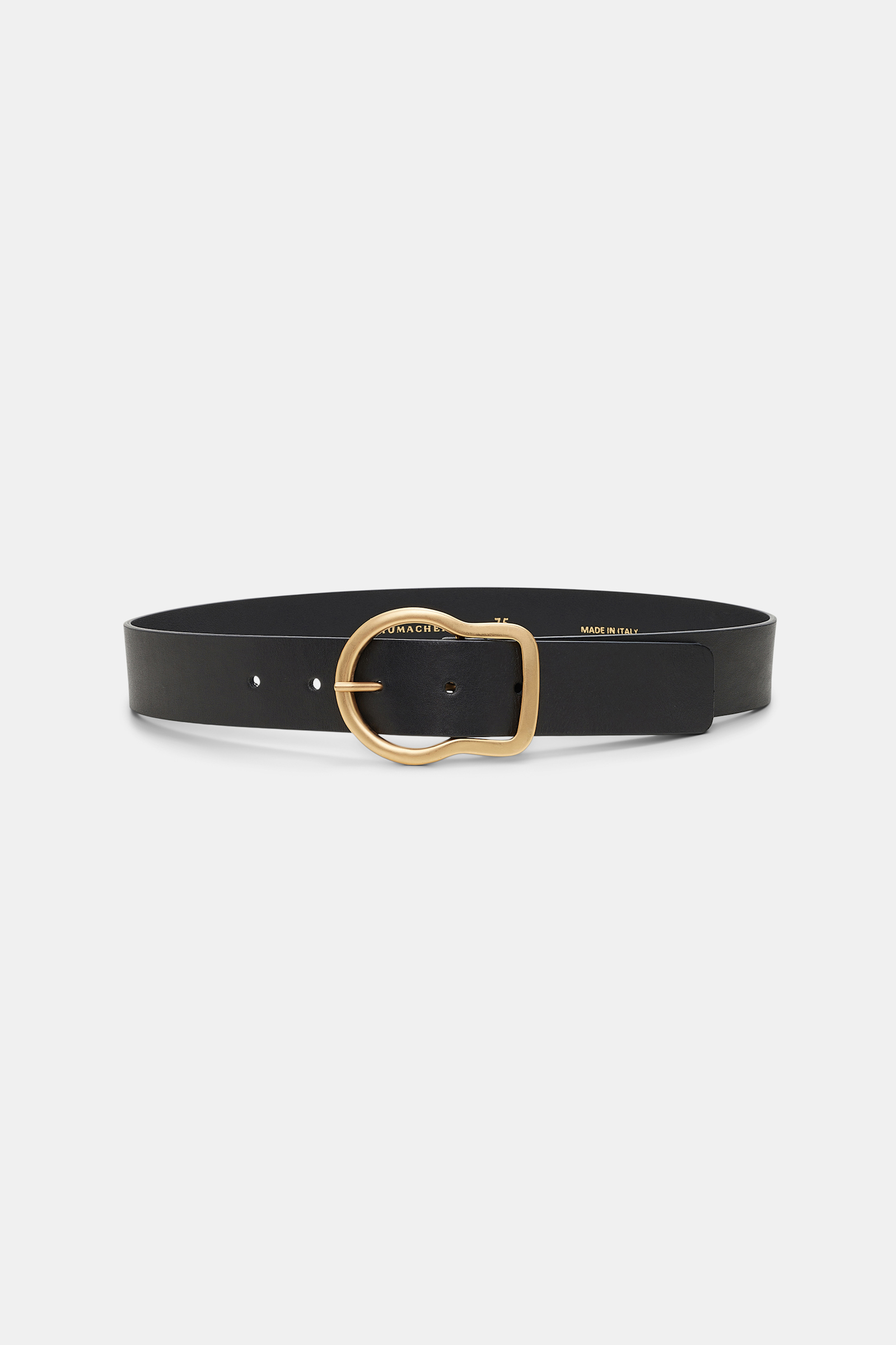 Dorothee Schumacher LEATHER BELT WITH SIGNATURE BUCKLE pure black