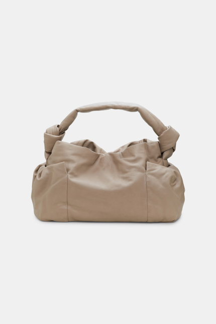 CPH SLOUCHY SOFTNESS pouch bag Dorothee Schumacher Calfskin satchel with knotted handle dimity grey